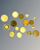 A 1935 Crown, together with George III Cartwheel penny, further coins,