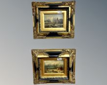 Van de Goff (Contemporary School in the Nineteenth Century Style) : A Dutch Winter Landscape with