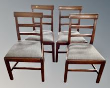 A set of four 19th century mahogany dining chairs.