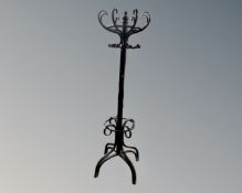 An Edwardian bentwood hat and coat stand.