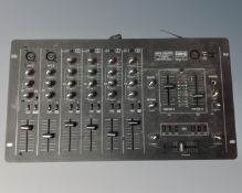 An IMG Stage Line MPX-206/SW four channel pro sound mixer.