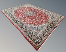 A Keshan carpet, Central Iran, 420cm by 296cm.