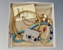 A pair of vintage Christian Dior earrings together with a Grosse costume necklace and earrings in
