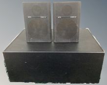 A Jamo SW80 bass speaker together with a pair of Sat speakers.