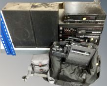 A Sony CDP-M75 compact disc player together with three further Studio Standard by Fisher hi-fi