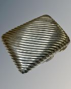 A Victorian cigarette case, Birmingham 1898 marks, 102g.