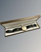 A mid 20th century Omega Automatic Gentleman's wrist watch, dial width including crown 35.29 mm.