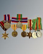 A quantity of war medals including the Pacific Star and Africa Star with 8th Army clasp.