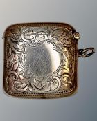 A heavy antique silver vesta case.