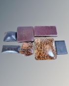 A collection of antique jewellery boxes.