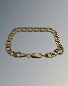 A 9ct yellow gold bracelet, 7.4g.