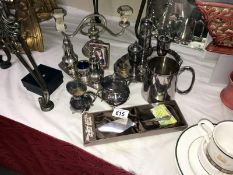 A quantity of silver plated items