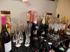 A quantity of alcohol including sets of glasses COLLECT ONLY
