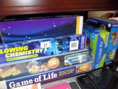 A quantity of science games including Chemistry, Crystals Kit etc (most sealed) COLLECT ONLY