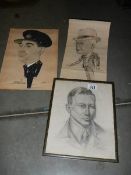 Three good pencil drawings.