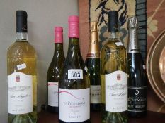 Six bottles of assorted wine. COLLECT ONLY.