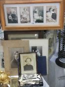 A mixed lot of old black and white photographs etc., COLLECT ONLY.