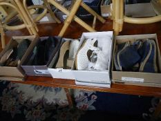 Five pairs of ladies shoes, sizes 8, 9 and 41.
