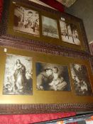 A pair of early 20th-century framed religious pictures, COLLECT ONLY.