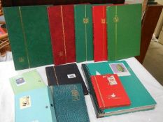 A quantity of old stamp albums.