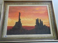 A large circa 1950's oil on board painting (possibly Cornish scene). COLLECT ONLY.