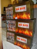 Three boxes of 'The Classic War Collection' DVD's. Includes approx 49 films mostly sealed.