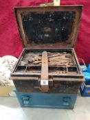 2 tool boxes 1 with contents