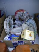 A quantity of china plates etc. COLLECT ONLY