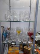 A good lot of drinking glasses (2 shelves)