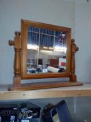 A pine dressing table mirror (collect only)