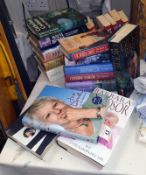 A quantity of hard back books etc, including Dame Judi Dench, Dickie Bird, Dame Barbara Windsor etc