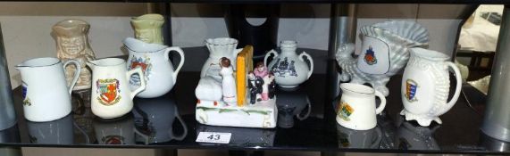 A quantity of crested china including fairing etc