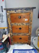 A chest of drawers 45cm x 35cm x height 71cm