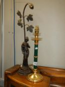 A figure table lamp and others