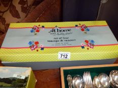 A 1950 boxed tea set etc