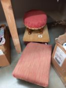 3 old foot stools