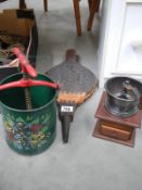 An old 20th century pair of bellows etc.