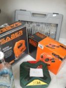 A quantity of new tools in boxes