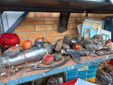 A quantity of motorcycle parts including 4 carburetors etc. Collect Only.