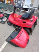 A Briggs & Stratton ride on mower, EMAK EF 63c/6.5M, with grass box. Collect Only