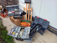 5 full tool boxes with a good array of workshop consumables. Collect Only.