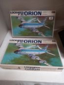 2 boxed Hasegawa Lockheed P-3c Orion kit JS147 1:72 scale