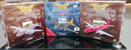 3 corgi planes scale 1:144, models 48206, 47602, 47402