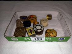 A mixed lot of pill boxes