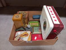 A quantity of old tins, Edward Sharpe, Benson & Hedges etc