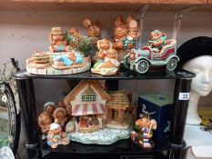 A good lot of Pendelfin including car, (8 pieces have slight damage, few pieces have wear)