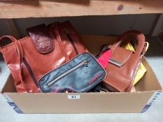 A quantity of ladies bags etc, including official Ferrari merchandise bum bag etc