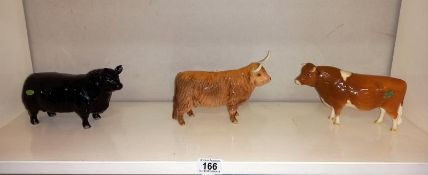3 Beswick cows all A/F