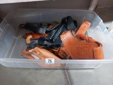 A quantity of western style gun/dagger belts