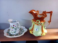 A James Kent old Foley strawberry pattern jug & bowl & 1 other